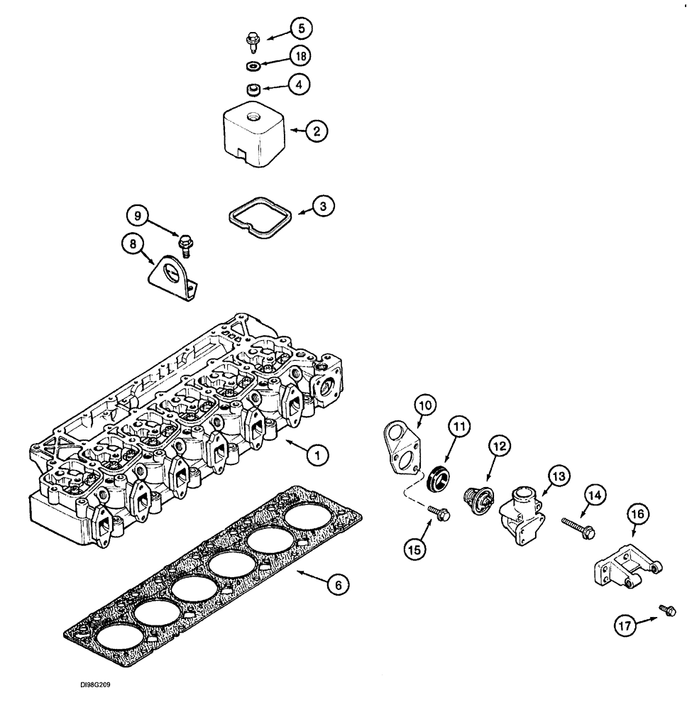 Схема запчастей Case IH SPX3200B - (029) - CYLINDER HEAD AND GASKETS (10) - ENGINE