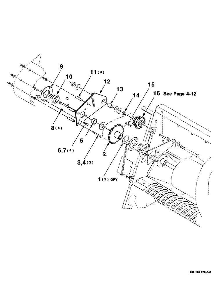 Схема запчастей Case IH 8750 - (4-10) - AUGER DRIVE ASSEMBLY (58) - ATTACHMENTS/HEADERS