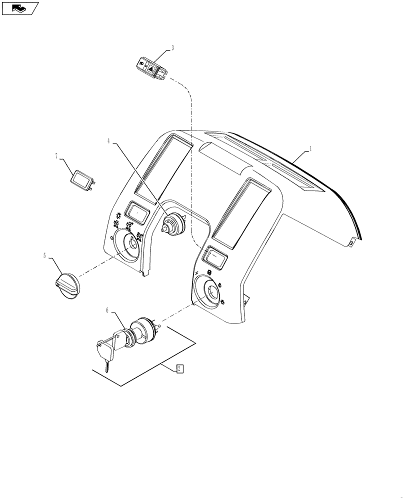 Схема запчастей Case IH MX305 - (04-19) - CONTROLS - FRONT CONSOLE (04) - ELECTRICAL SYSTEMS