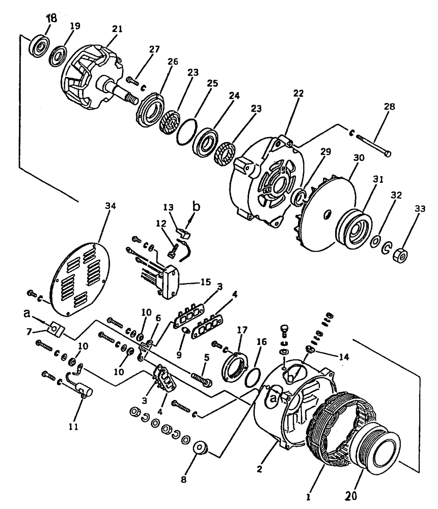 Схема запчастей Case IH 7700 - (C01[53]) - ENGINE ALTERNATOR Engine & Engine Attachments