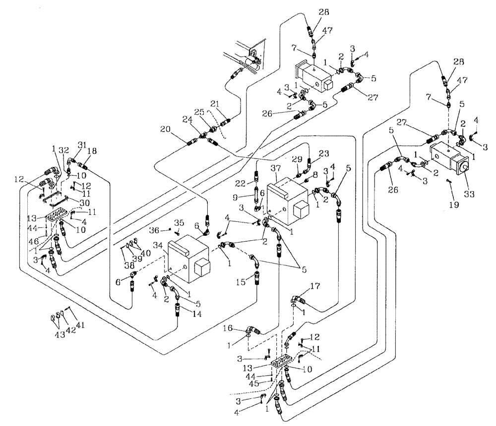 Схема запчастей Case IH 7700 - (B06[41]) - HYDRAULIC CIRCUIT {TRANSMISSION} Hydraulic Components & Circuits