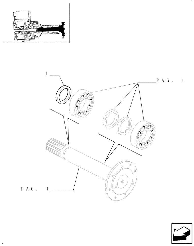 Схема запчастей Case IH JX80U - (1.48.1/03[02]) - (VAR.415) FRONT AXLE CL. 2/BRAKE, FRONT MUDGARD HYDR. DIFF. LOCK. HYDR. TRANSM. - ADJUSTING SHIMS (05) - REAR AXLE