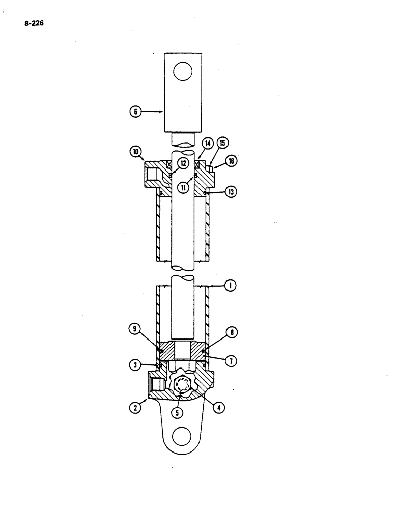 Схема запчастей Case IH 782 - (8-226) - BASKET DISTRIBUTOR CYLINDER (07) - HYDRAULICS