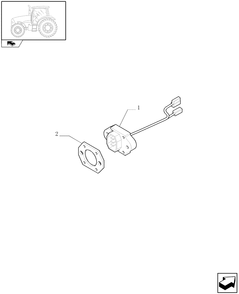 Схема запчастей Case IH PUMA 180 - (1.75.4/12) - (VAR.008-079-095-097-369) NA DELUXE CAB - HARNESS AND IMPLEMENT SOCKET (06) - ELECTRICAL SYSTEMS