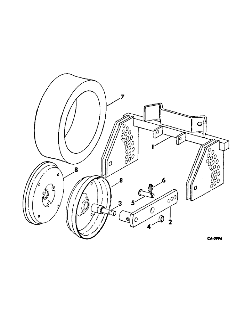 Схема запчастей Case IH 296 - (AA-25) - GAUGE WHEEL 