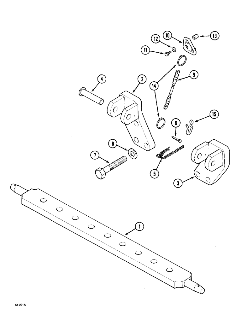 Схема запчастей Case IH 5150 - (9G-022) - HITCH - CROSS DRAWBAR (09) - CHASSIS/ATTACHMENTS