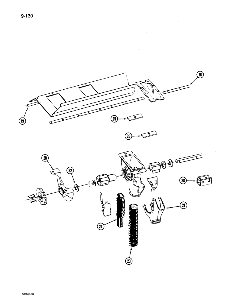 Схема запчастей Case IH 6200 - (9-130) - GRAIN FEED, CONTD (09) - CHASSIS/ATTACHMENTS