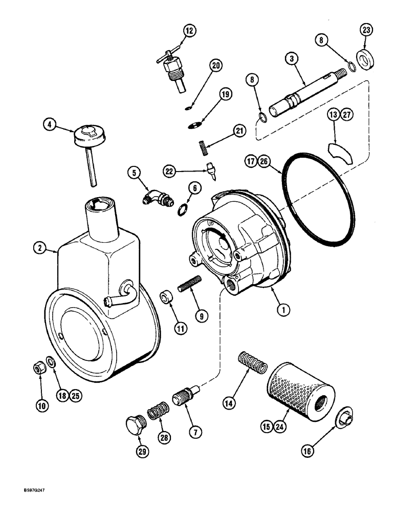 Схема запчастей Case IH 900 - (8-142) - BLOWER HYDRAULIC PUMP, 1OOO RPM PTO, CYCLO AIR PLANTERS, 4, 6 AND 8 ROW (08) - HYDRAULICS