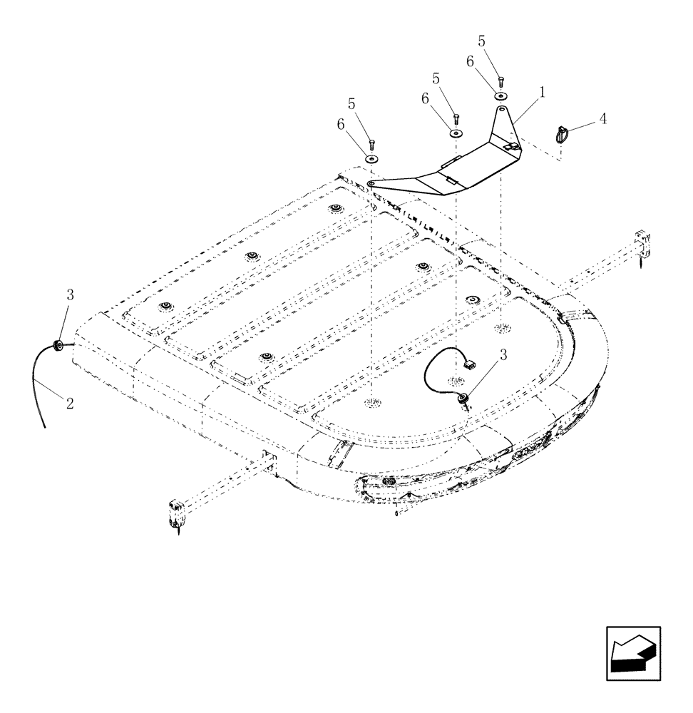 Схема запчастей Case IH 9120 - (55.440.12[01]) - GPS MOUNT - EU SPECIFIC - 7120, 8120, 9120 (55) - ELECTRICAL SYSTEMS