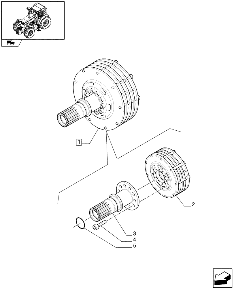 Схема запчастей Case IH PUMA 140 - (1.80.5/ A) - CLUTCH - BREAKDOWN (VAR.333648-334648-335648-330813-330847-331847-332847-333847-334847-335487) (07) - HYDRAULIC SYSTEM