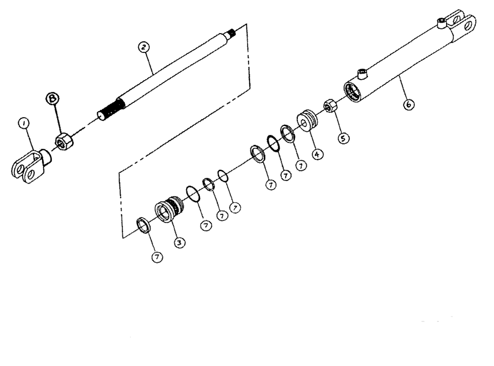 Схема запчастей Case IH TYLER - (06-008) - HYDRAULIC CYLINDER - HITCH Cylinders