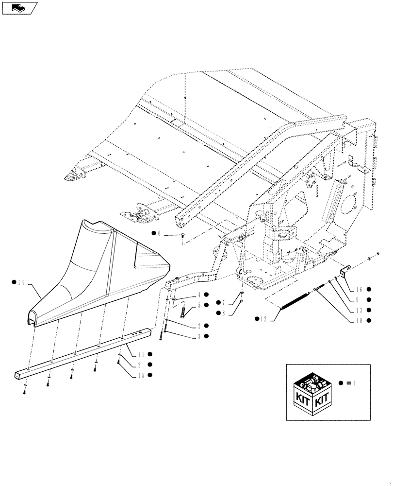 Схема запчастей Case IH 3152 - (88.058.01) - DIA KIT, LONG DIVIDER (88) - ACCESSORIES