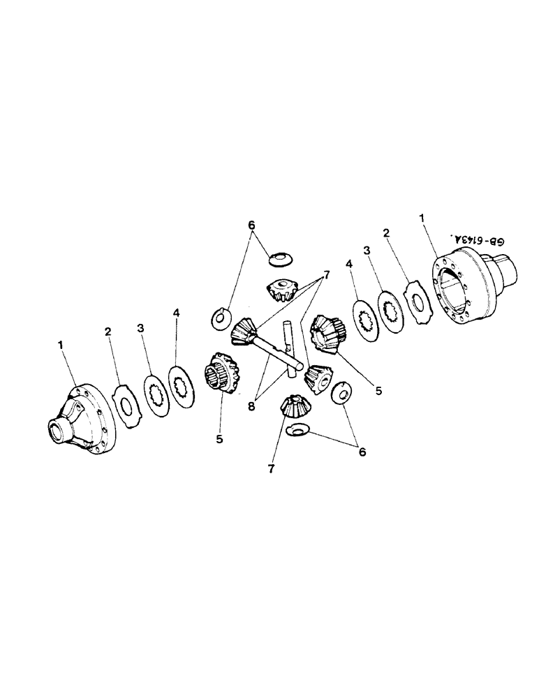 Схема запчастей Case IH 844S - (07-106) - DISC TYPE DIFFERENTIAL, APL 3052 (04) - Drive Train