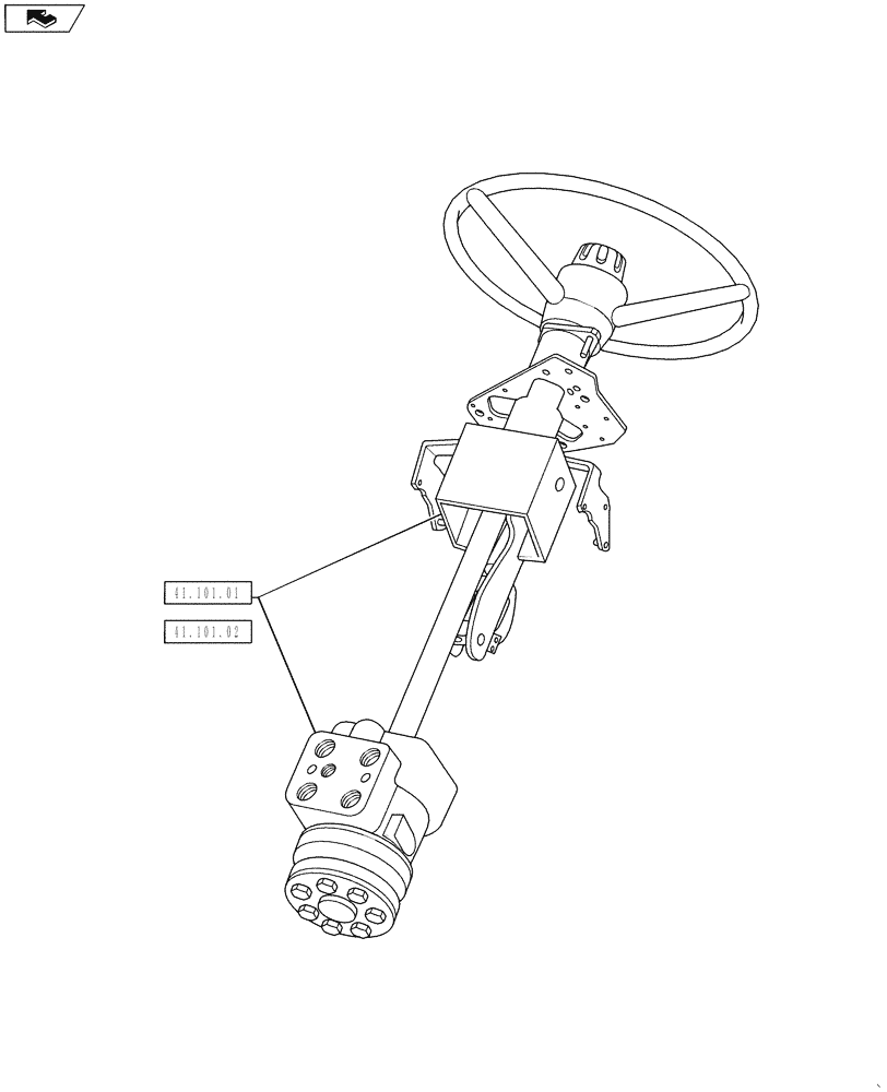Схема запчастей Case IH PUMA 160 - (41.000.00) - PICTORIAL INDEX - STEERING (41) - STEERING