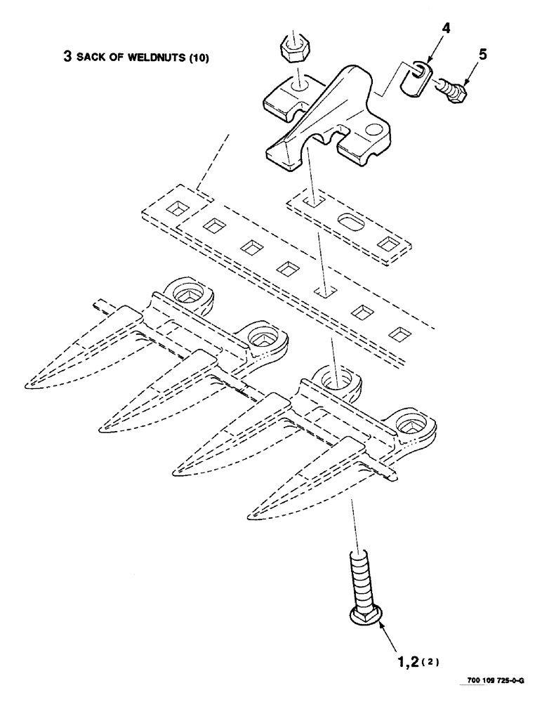 Схема запчастей Case IH 8840 - (3-24) - ADJUSTABLE HOLDDOWN (700117849 ADJUSTABLE HOLDDOWN COMPLETE) (58) - ATTACHMENTS/HEADERS