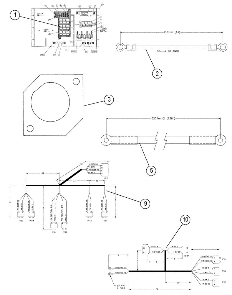 Схема запчастей Case IH SPX3200 - (12-009) - CAB HARNESS PACKAGE (06) - ELECTRICAL