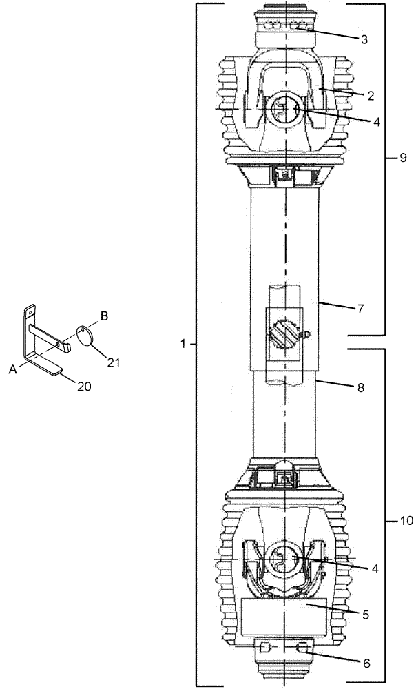 Схема запчастей Case IH 2142 - (09-56) - ADAPTER INPUT DRIVELINE 