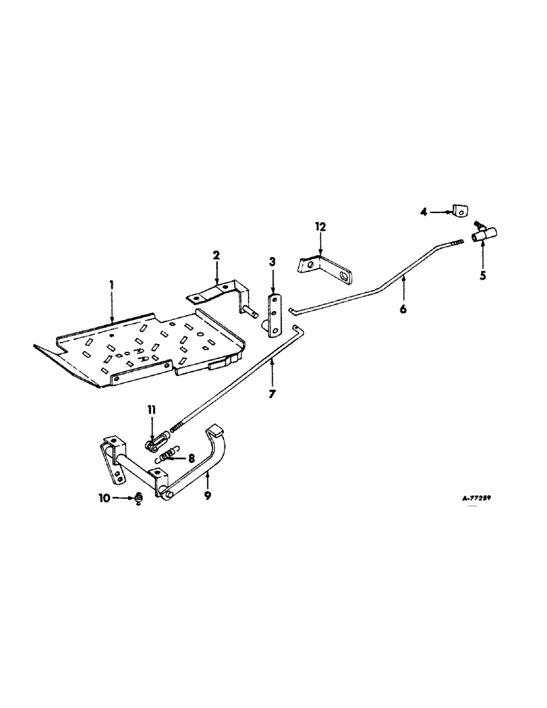 Схема запчастей Case IH 606 - (070) - GOVERNOR, FOOT PEDAL ACCELERATOR, TOE OPERATED Governor