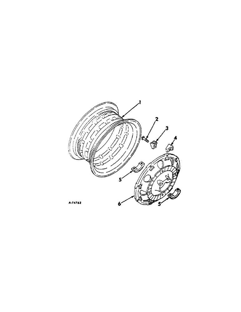 Схема запчастей Case IH 806 - (L-08) - WHEELS & WHEEL WEIGHTS, REAR WHEELS, FARMALL HI-CLEAR TRACTORS Wheels & Wheel Weights