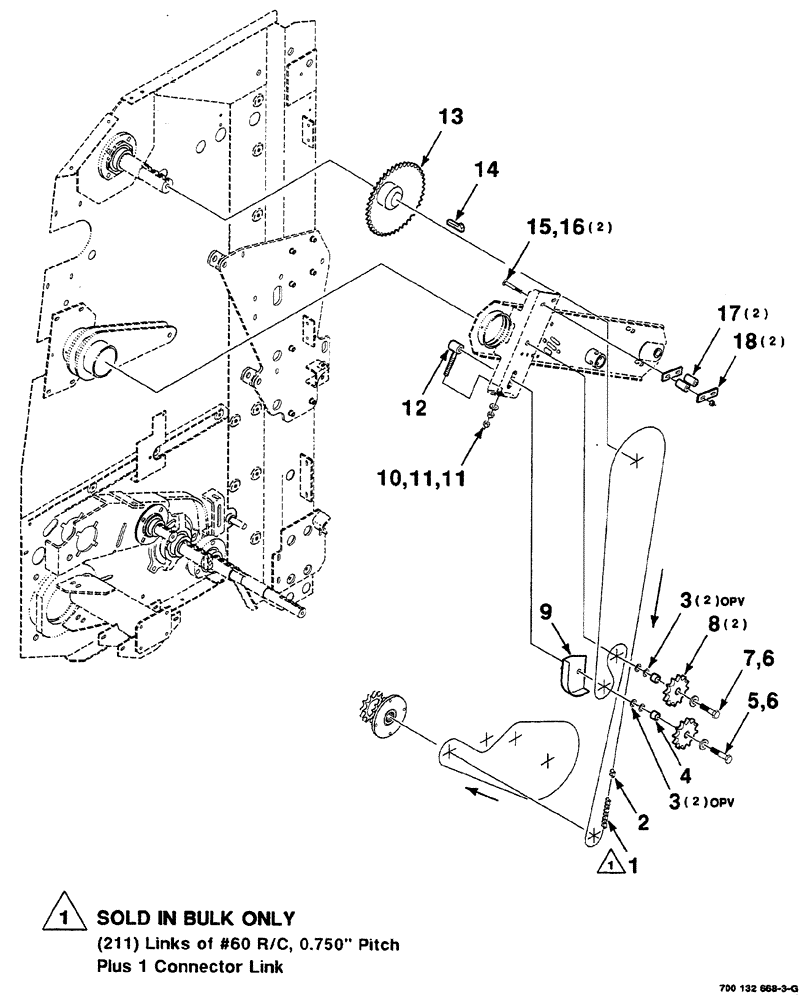 Схема запчастей Case IH RS561A - (2-032) - ROLLER DRIVE ASSEMBLY,  UPPER Driveline