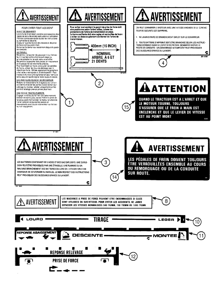 Схема запчастей Case IH C50 - (09-40) - DECALS, FRENCH (09) - CHASSIS/ATTACHMENTS