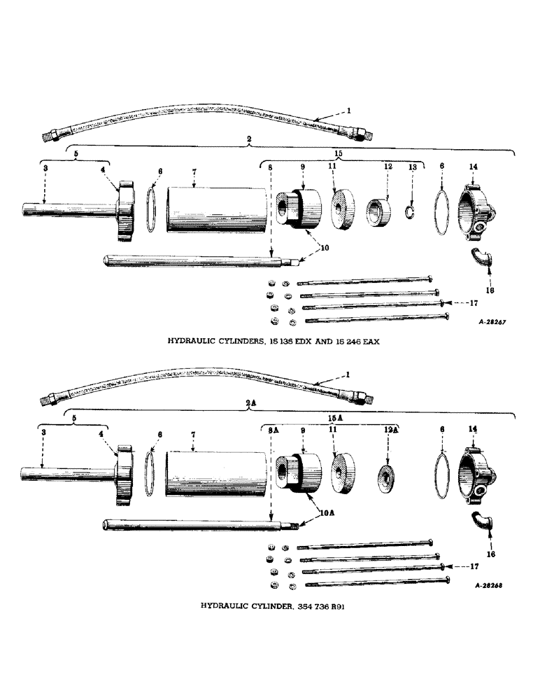 Схема запчастей Case IH SUPER-H - (182) - HYDRAULIC SYSTEM, HYDRAULIC CYLINDERS (07) - HYDRAULIC SYSTEM