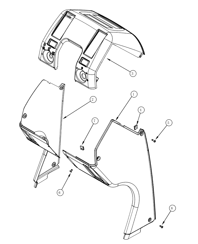 Схема запчастей Case IH MX210 - (09-28) - CAB - INSTRUMENT PANEL (09) - CHASSIS/ATTACHMENTS