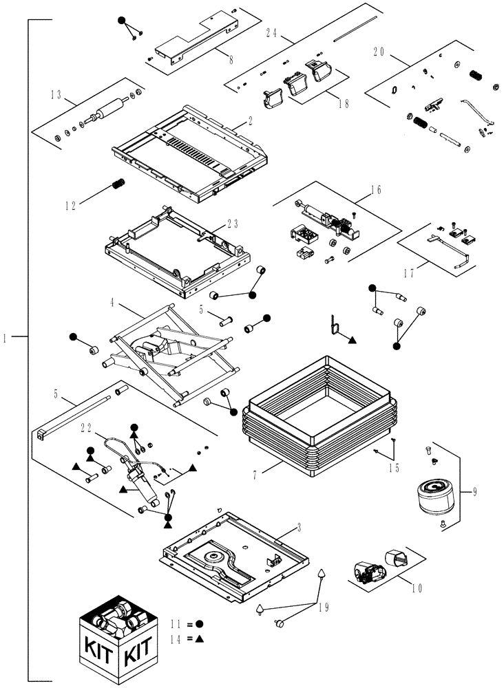 Схема запчастей Case IH MX210 - (09-34) - SUSPENSION ASSEMBLY - SEAT (09) - CHASSIS/ATTACHMENTS