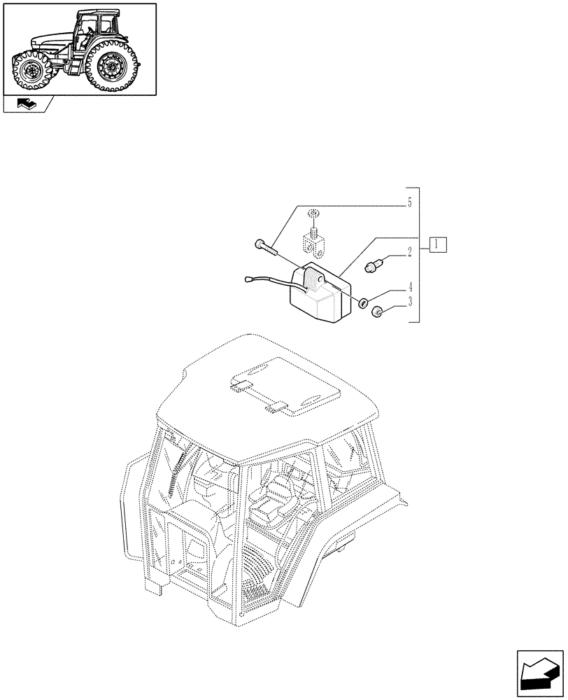 Схема запчастей Case IH FARMALL 85U - (1.91.3[01]) - WORKLAMPS - W/CAB (06) - ELECTRICAL SYSTEMS