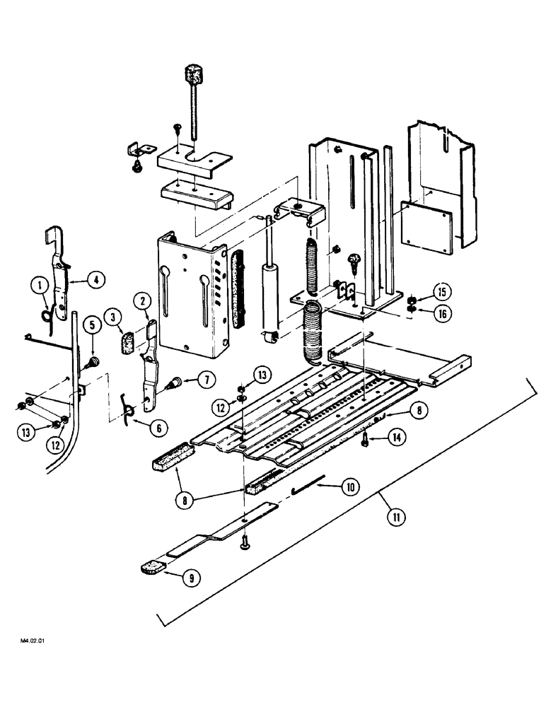 Схема запчастей Case IH 2130 - (9-078) - SEAT, SUSPENSION MECHANISM (09) - CHASSIS/ATTACHMENTS