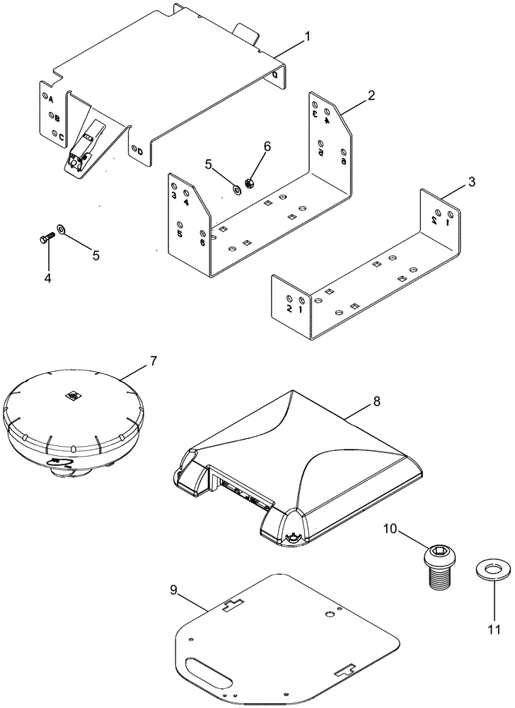 Схема запчастей Case IH 2388 - (04-50) - AFS - ANTENNA UNIT (06) - ELECTRICAL