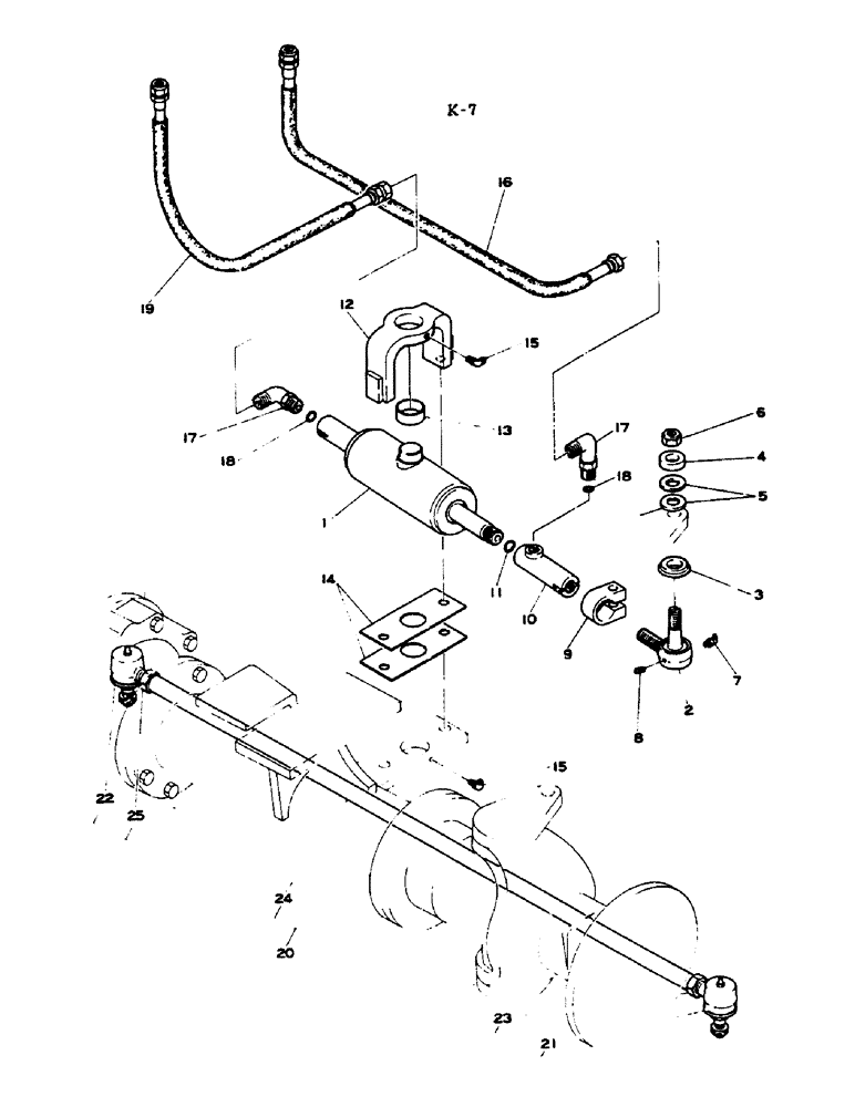 Схема запчастей Case IH 584 - (10-24) - POWER STEERING, ALL WHEEL DRIVE, KIMCO (07) - HYDRAULICS