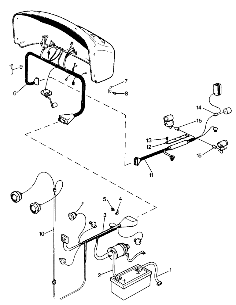 Схема запчастей Case IH 996 - (M07-1) - ELECTRICAL EQUIPMENT, ELECTRICAL WIRING, TRACTORS WITH SHELL FENDERS, 990, 995, 996 (06) - ELECTRICAL SYSTEMS