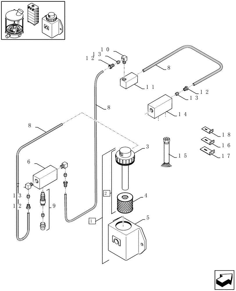 Схема запчастей Case IH LBX421S - (09.02[01]) - AUTOMATIC OILING (09) - LUBRICATION