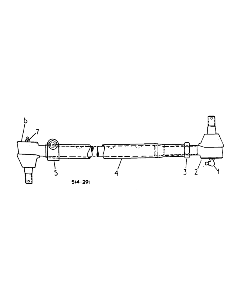 Схема запчастей Case IH 784 - (14-09) - SUSPENSION, TIE ROD ASSEMBLY, ADJUSTABLE FRONT AXLE, STRAIGHT, ROW CROP TRACTORS, 52 TO 80 IN. TREAD Suspension