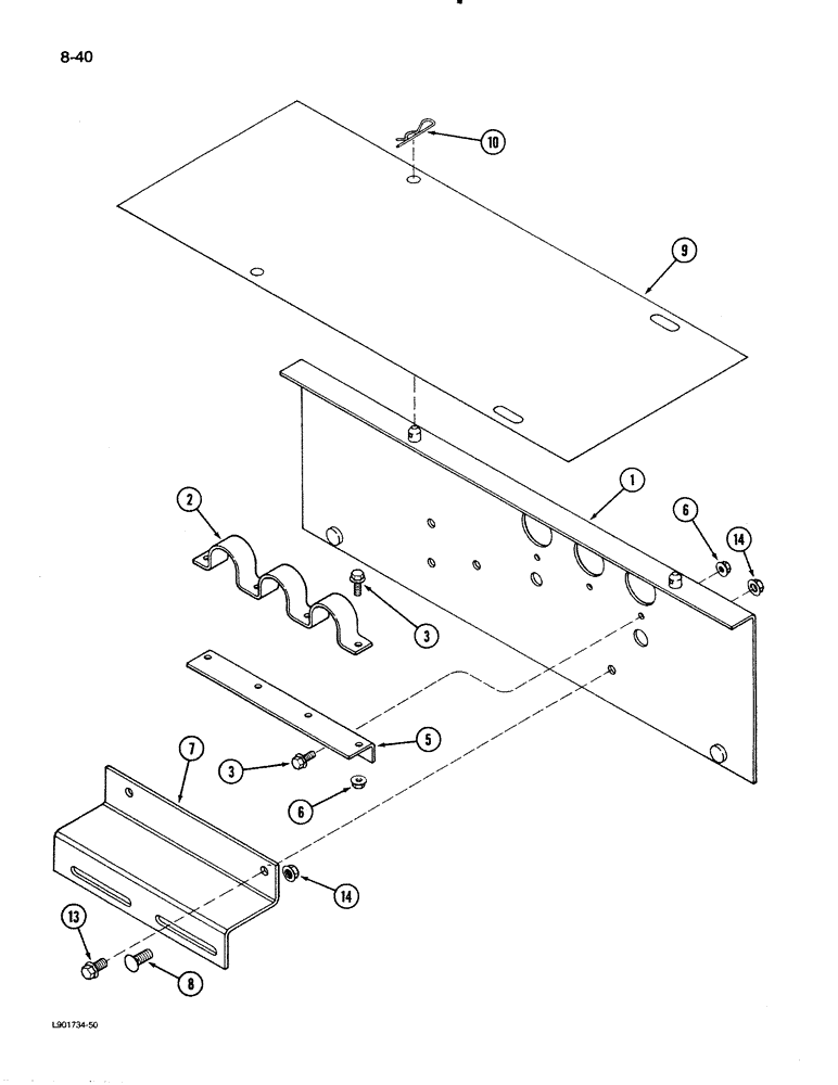 Схема запчастей Case IH 1620 - (8-40) - REEL DRIVE COUPLING MOUNTING (07) - HYDRAULICS