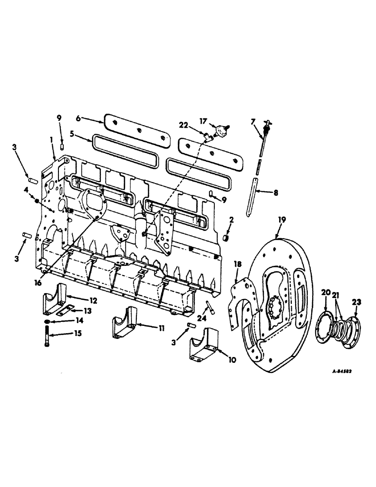 Схема запчастей Case IH 1206 - (D-03) - DIESEL ENGINES, CRANKCASE AND RELATED PARTS (01) - ENGINE