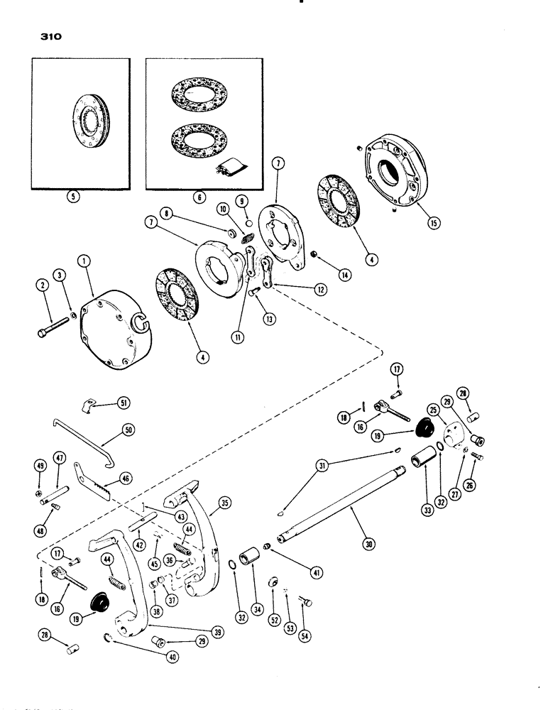 Схема запчастей Case IH 830-SERIES - (310) - BRAKES AND CONTROLS, ALL 730 AND 830, EXCEPT GROVE (07) - BRAKES