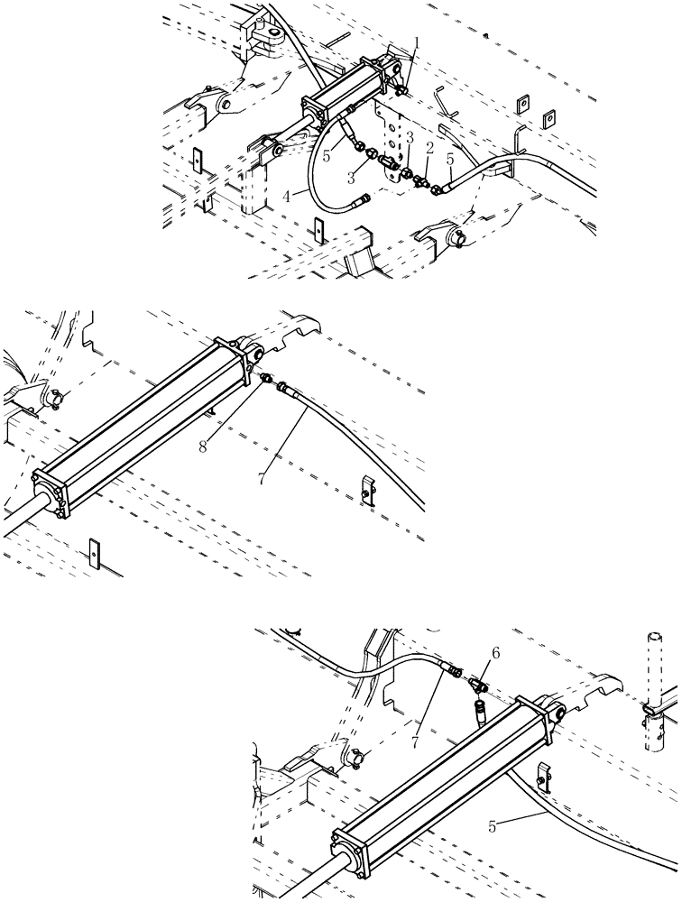 Схема запчастей Case IH 800 - (35.900.61) - HYDRAULICS - WING BOOM LOWER (35) - HYDRAULIC SYSTEMS