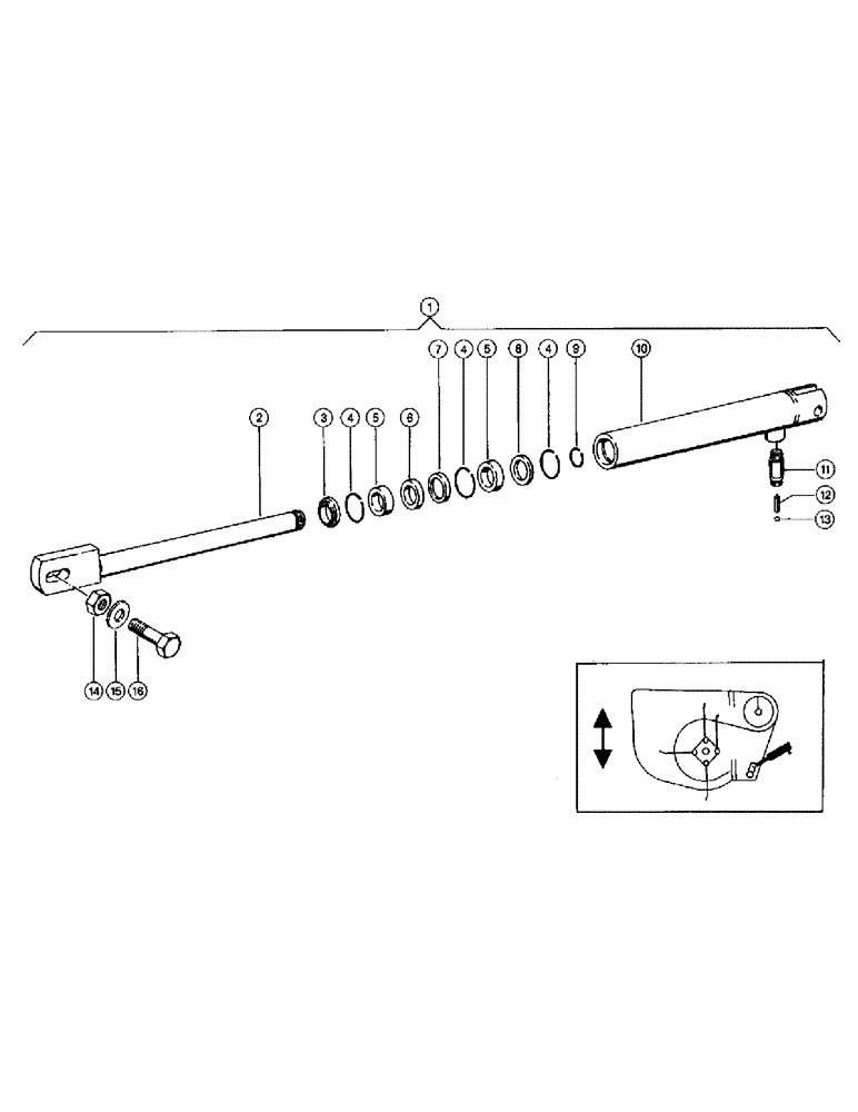 Схема запчастей Case IH 110 - (067) - HYDRAULIC CYLINDER, FOR PICK-UP LIFT (06) - PNEUMATIC/HYDRAULIC/ELECTRIC