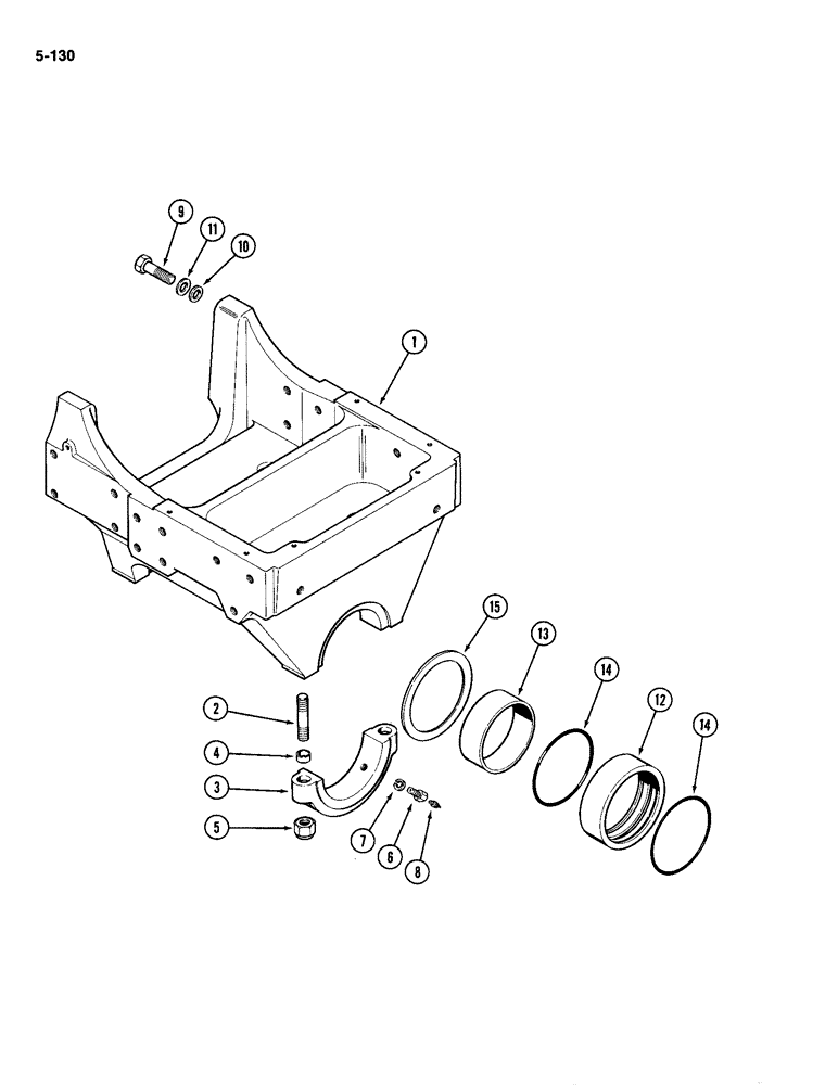 Схема запчастей Case IH 2094 - (5-130) - FRONT AXLE SUPPORT, MFD TRACTORS (05) - STEERING