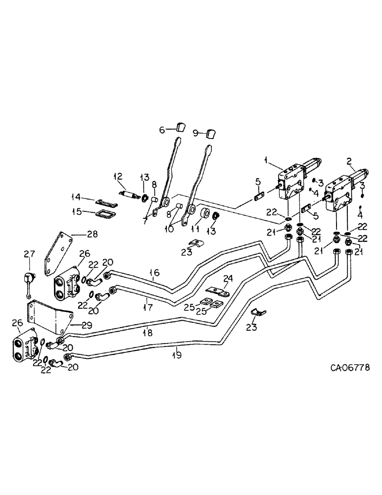 Схема запчастей Case IH 1586 - (10-40) - HYDRAULIC, DOUBLE AUXILIARY VALVES, CLOSE CENTER, 1586 TRACTOR WITH SERIAL NO. 2100 AND ABOVE (07) - HYDRAULICS