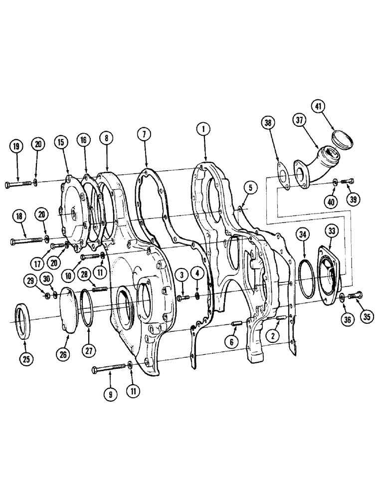 Схема запчастей Case IH 4890 - (3-54) - TIMING GEAR COVER, 674 CUBIC INCH DIESEL ENGINE (03) - FUEL SYSTEM