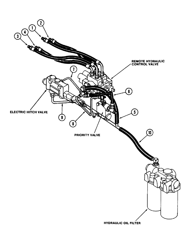 Схема запчастей Case IH 4894 - (1-07) - PICTORIAL INDEX, REMOTE HYDRAULICS (00) - PICTORIAL INDEX