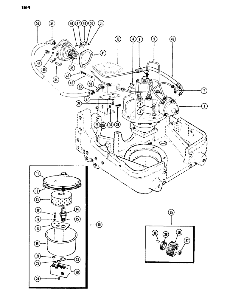 Схема запчастей Case IH 530 - (184) - POWER STEERING, DUAL OR SINGLE FRONT WHEEL (05) - STEERING