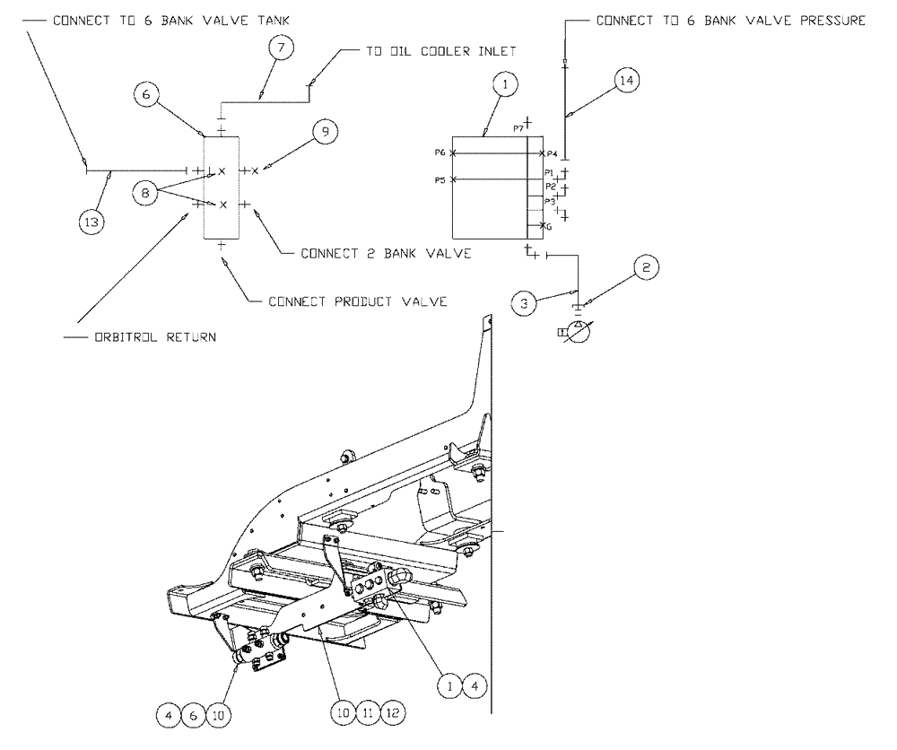 Схема запчастей Case IH SPX3320 - (06-022) - MANIFOLD GROUP Hydraulic Plumbing