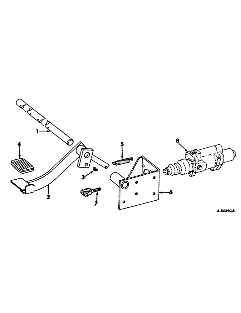 Схема запчастей Case IH 4100 - (H-15) - CONTROLS, WHEEL BRAKE PEDAL AND CONNECTIONS Controls