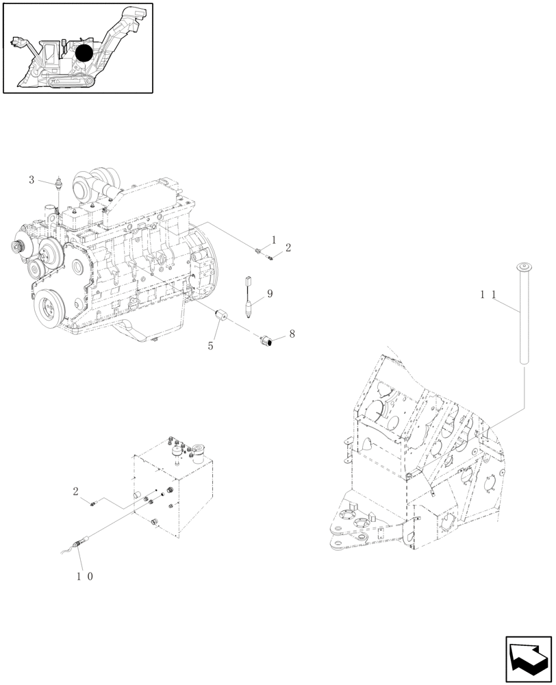 Схема запчастей Case IH A4000 - (C04.01[01]) - SENDERS AND SWITCHES Engine & Engine Attachments