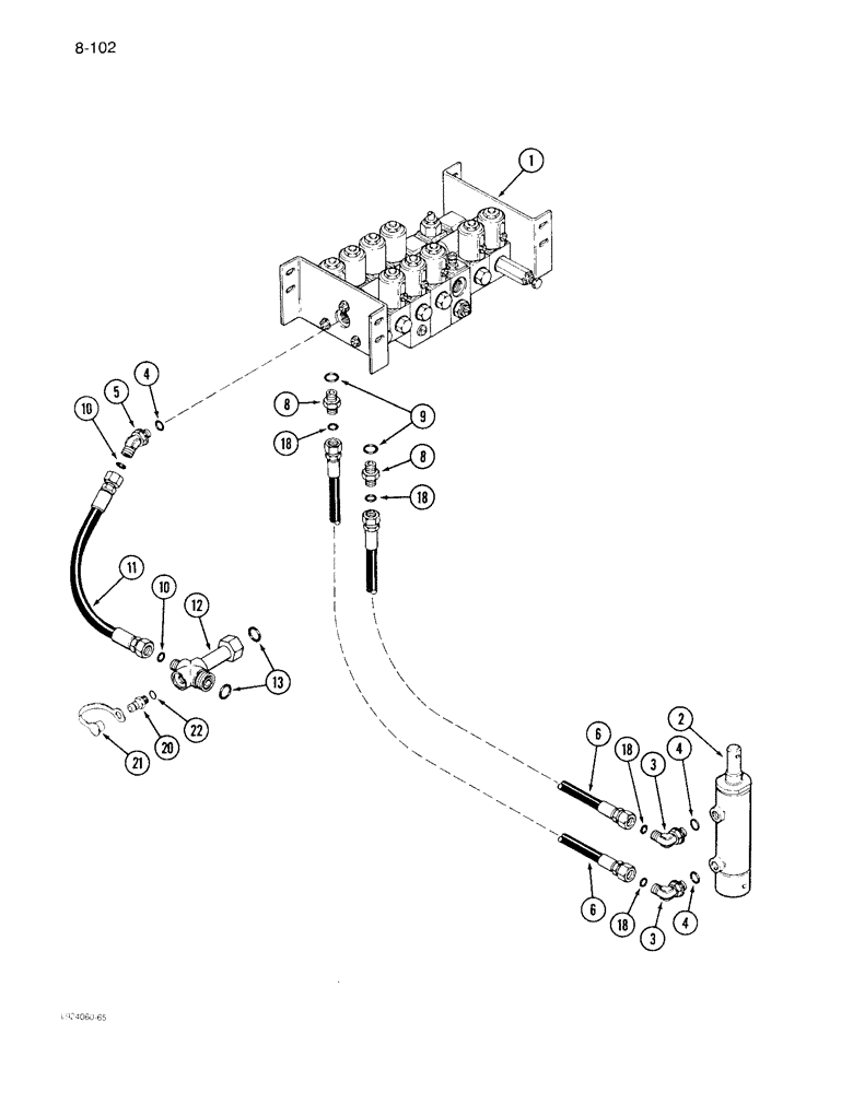 Схема запчастей Case IH 1640 - (8-102) - FEEDER CLUTCH SYSTEM, P.I.N. JJC0097190 AND AFTER (07) - HYDRAULICS