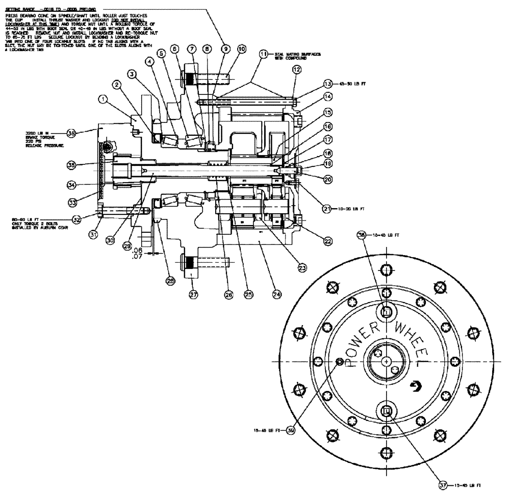 Схема запчастей Case IH 3185 - (05-001) - HUB ASSEMBLY #8, 22:1 W/B Hub, Wheel & Tires